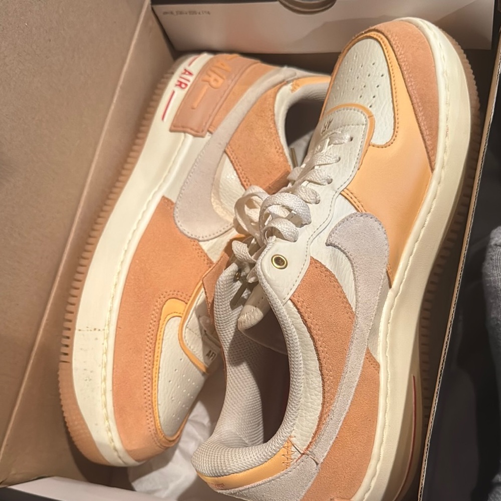 Nike Air Force 1 Low in Orange and Cream